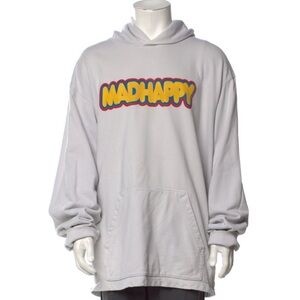 MADHAPPY  Gray Hoodie with Colorful Logo Sz XXL